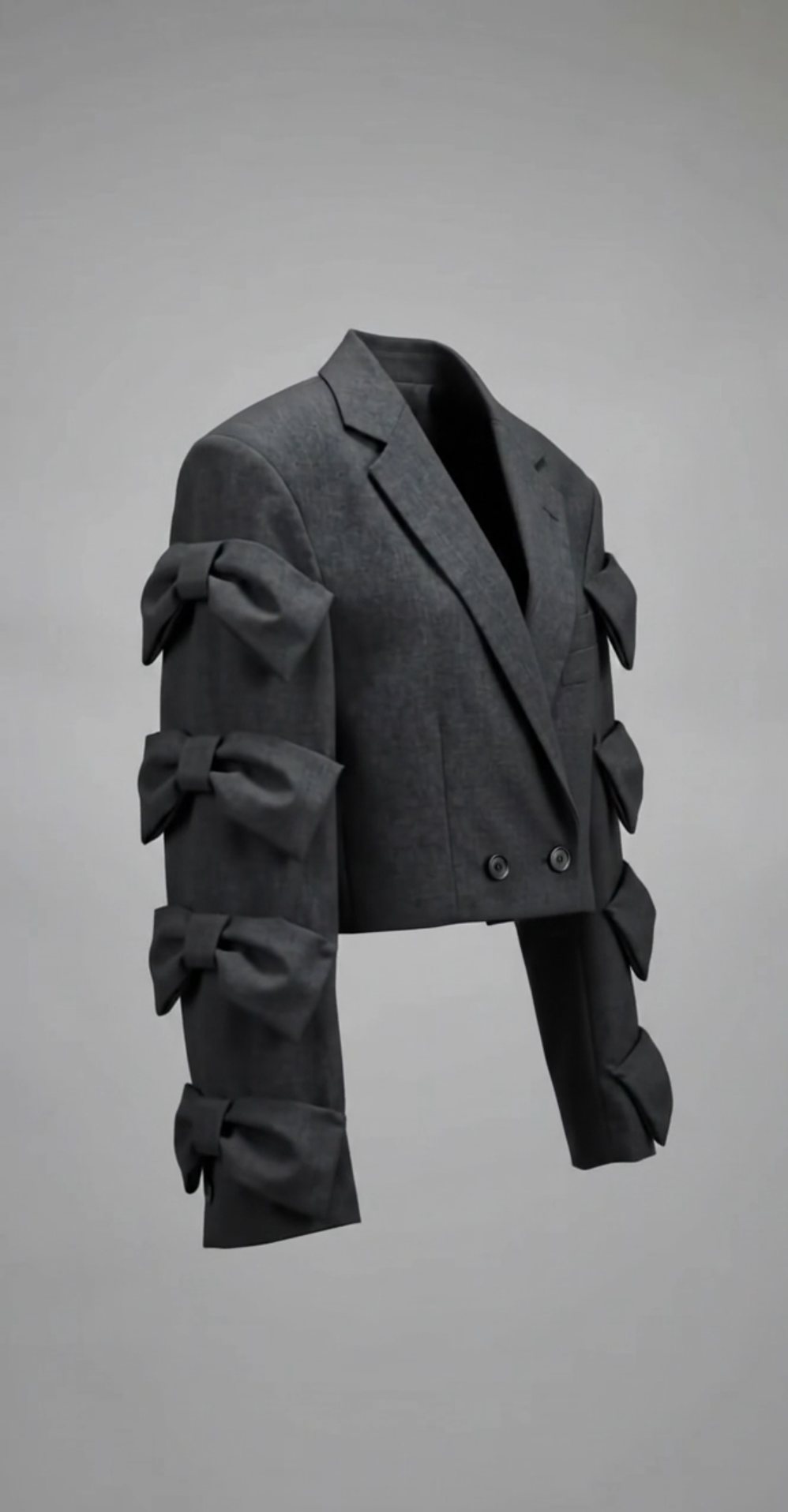 [BOW ARMOUR] Cropped Re-worked oversized blazer